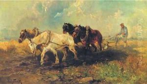 Ploughing the land by Henri Schouten
