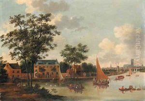 View of the River Rotte by Abraham Jansz. Storck