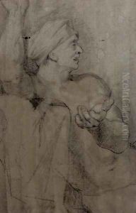 A seated nude by Roman School
