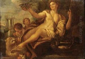 Bacchus triumphant; and Neptune by Roman School