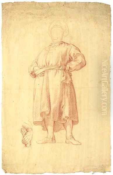 A standing figure in oriental dress - view 1