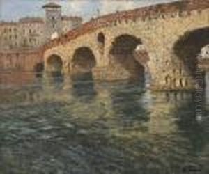 Ponte Di Pietra, Verona by Fritz Thaulow