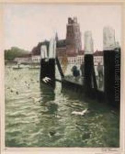 Makene / Les Mouettes (port De Bruges) by Fritz Thaulow
