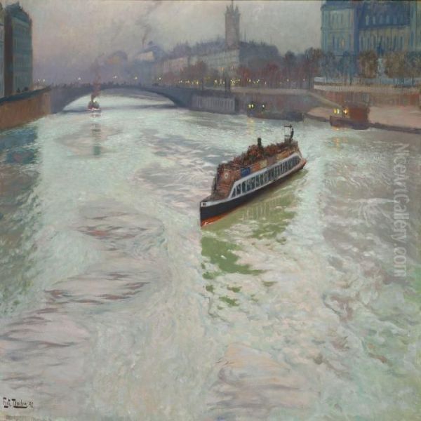 The Seine In Paris In November - view 1