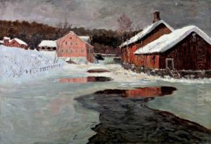 Paysage Enneige by Fritz Thaulow
