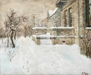 Vinter I Homanbyen by Fritz Thaulow