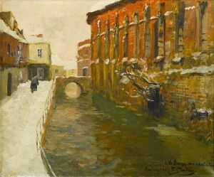 Winter In Amiens by Fritz Thaulow