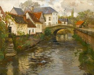 Small Town Near La Panne, Belgium, Ca.1905