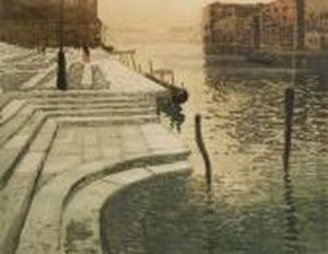 The Marblestaircase by Fritz Thaulow