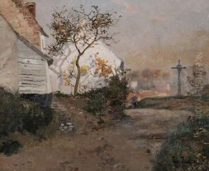 Le Chemin De Village by Fritz Thaulow