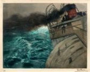 [vapeur Dans La Tempete]. Vers 1900.