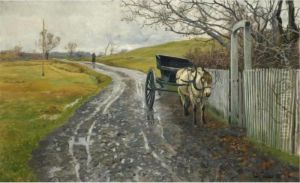 L'attente by Fritz Thaulow