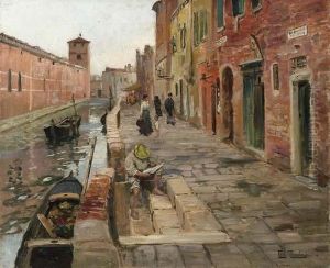 Venice
 With Signature 'fritz Thaulow.' (lower Right) by Fritz Thaulow