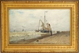 Bater Ved Kysten by Fritz Thaulow