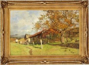 Hostlandskap 1883 by Fritz Thaulow
