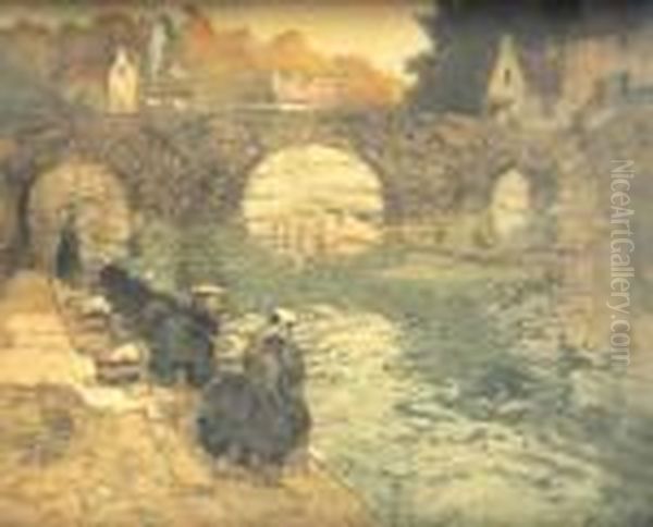 Washerwomen In Quimperl' - view 1