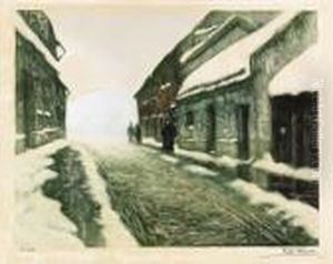 Le Degel. by Fritz Thaulow