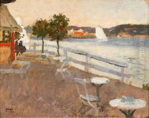 Pa Terrassen by Fritz Thaulow