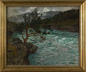 River Otta Norway by Fritz Thaulow