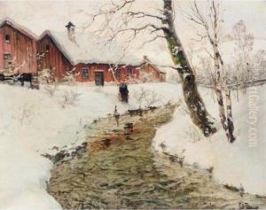 Vinter I Norge (winter In Norway) by Fritz Thaulow
