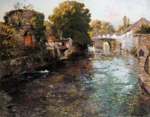 Fra Elven Elle I Quimperle (by The River Elle In The Town Of Quimperle)