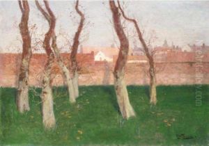 Utsikt Over Bymuren I Montreuil-sur-mer (view Over The Town Wall Of Montreuil-sur-mer) by Fritz Thaulow