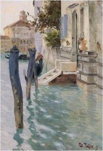 Kanal I Venezia (venetian Canal) by Fritz Thaulow