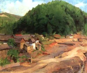 Landscape at Felsobanya 1942 by Gustave Surand