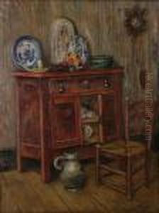 Interieur Met Buffet Ensnuisterijen. by Louis Thevenet