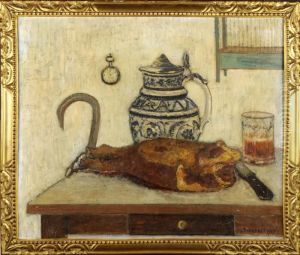 Nature Morte A La Cruche Et Au Jambon by Louis Thevenet