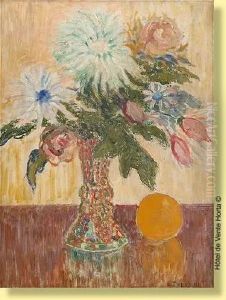 Vase Fleuri Avec Orange Vase Fleuri Avec Orange