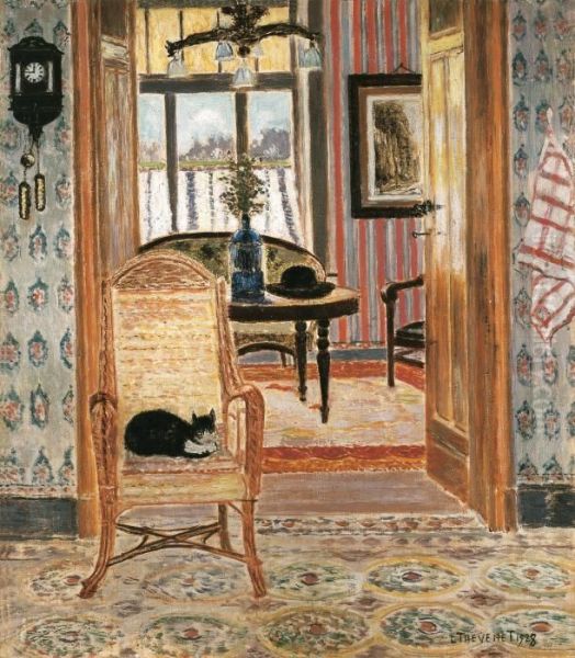 Interior With Sleeping Cat (sunday Morning In The Summertime) (1928) - view 1