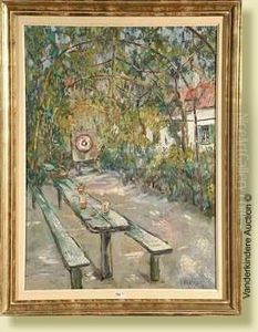 La Terrasse De L'estaminet Au Vogelpik by Louis Thevenet