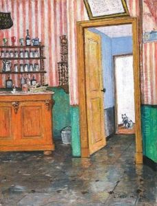 Cafe-interieur (1912) by Louis Thevenet
