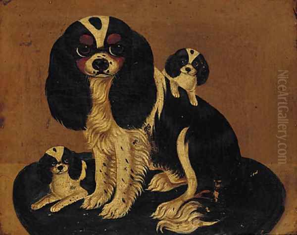 A spaniel and her puppies - view 1