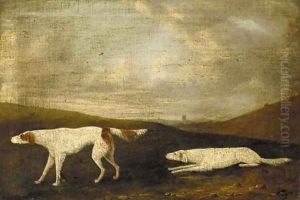 Two pointers in an extensive landscape by English Provincial School