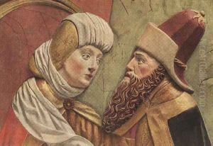 High Altar of St Mary (heads of Joachim and Anne) by Veit Stoss