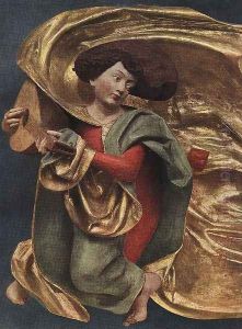 High Altar of St Mary (Angel with Lute) by Veit Stoss