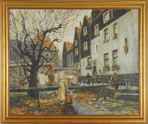 Dutch Village Scene by Anthony Thieme
