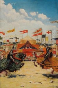 Illustration Of Carnival Jousting