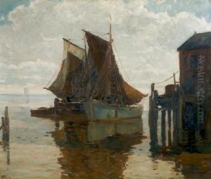 Boats In Harbor by Anthony Thieme
