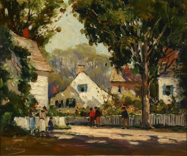 A Sun Dappled Rockport Street Scene Withfigures - view 1