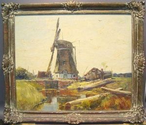 A Dutch Windmill by Anthony Thieme