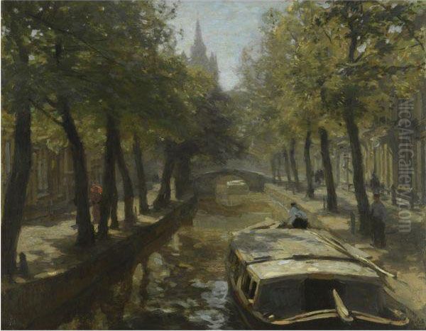 A Sunny Afternoon In Delft, The Old Church In The Distance - view 1