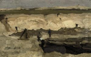 Canal Workers In The Dunes