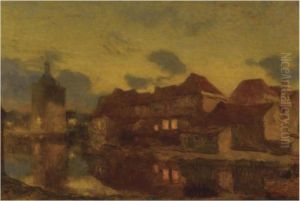 A View Of Enkhuizen At Dusk