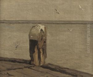 De Meerpaal; A Quiet Sea by Willem Bastiaan Tholen