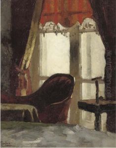 Interieur Met Papegaaiestandaard: The Corner Of A Room Interieur Met Papegaaiestandaard: The Corner Of A Room