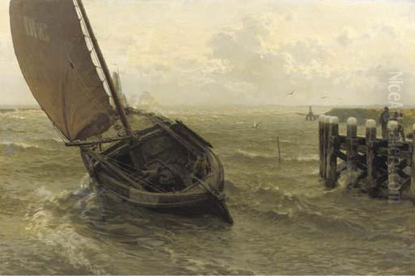 Leaving The Buitenhaven In Full Sail, Veere - view 1