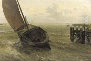 Leaving The Buitenhaven In Full Sail, Veere